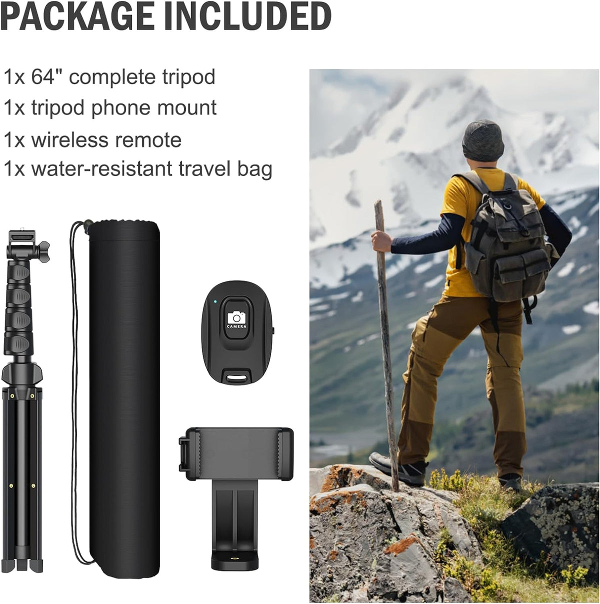 Belro portable tripod mount stand for cell phones and cameras, lightweight and adjustable for stable photography or videography.