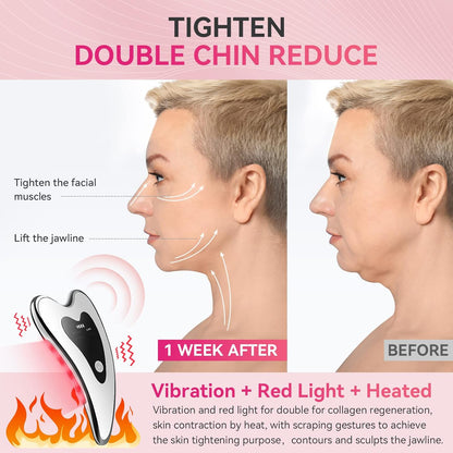 Belro Gua Sha Massager Tool in black, designed for facial and body massage, featuring smooth, contoured stone surface for skincare.