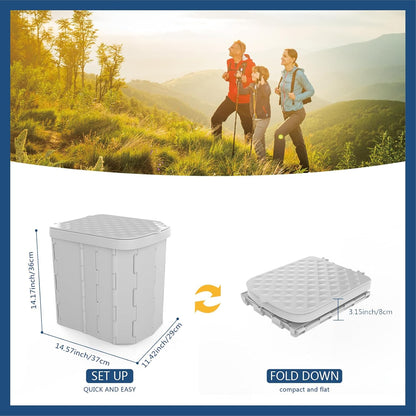 Portable camping toilet by Belro, compact outdoor waste disposal solution for camping and outdoor use.