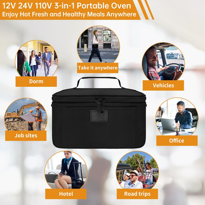 Belro portable food warmer lunch box in a compact bag, designed for keeping meals warm on the go with a sturdy carrying handle.