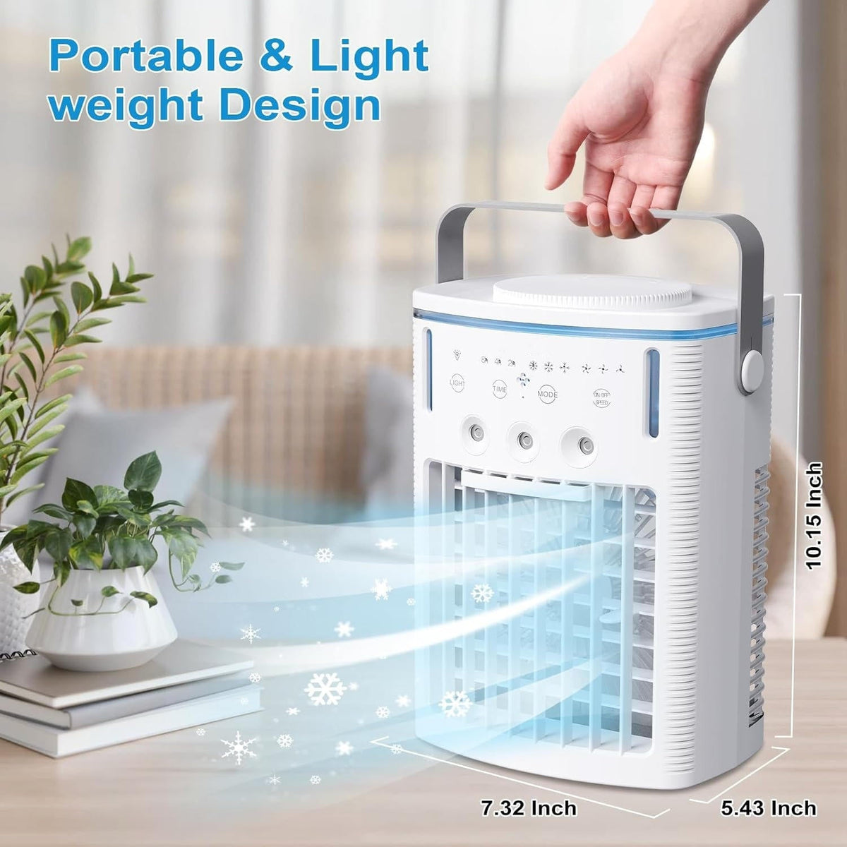 Belro portable mini cooling air conditioner for home and outdoor use, compact and lightweight appliance in a modern design.