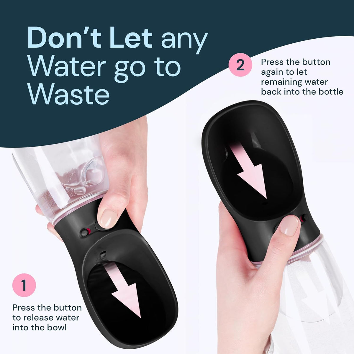 Belro 19 oz portable water bottle for dogs with leak-proof design and convenient spout for easy hydration during walks.