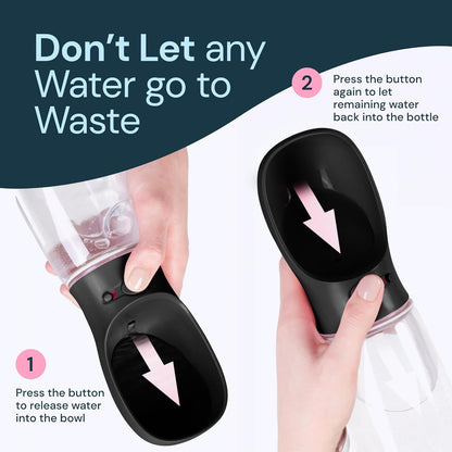 Belro 19 oz portable water bottle for dogs with leak-proof design and convenient spout for easy hydration during walks.