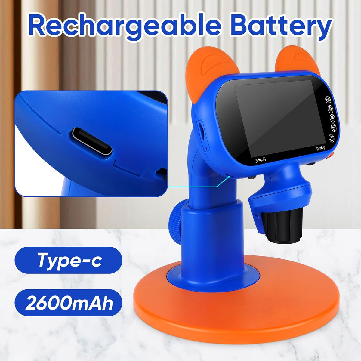 Belro handheld portable digital microscope with adjustable focus and USB connection, used for detailed close-up inspections.