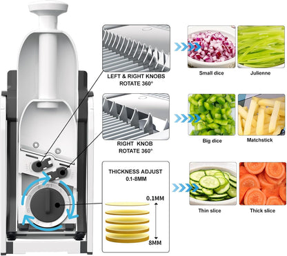 Belro mandoline slicer for precise vegetable and fruit slicing, featuring adjustable blades and ergonomic design.