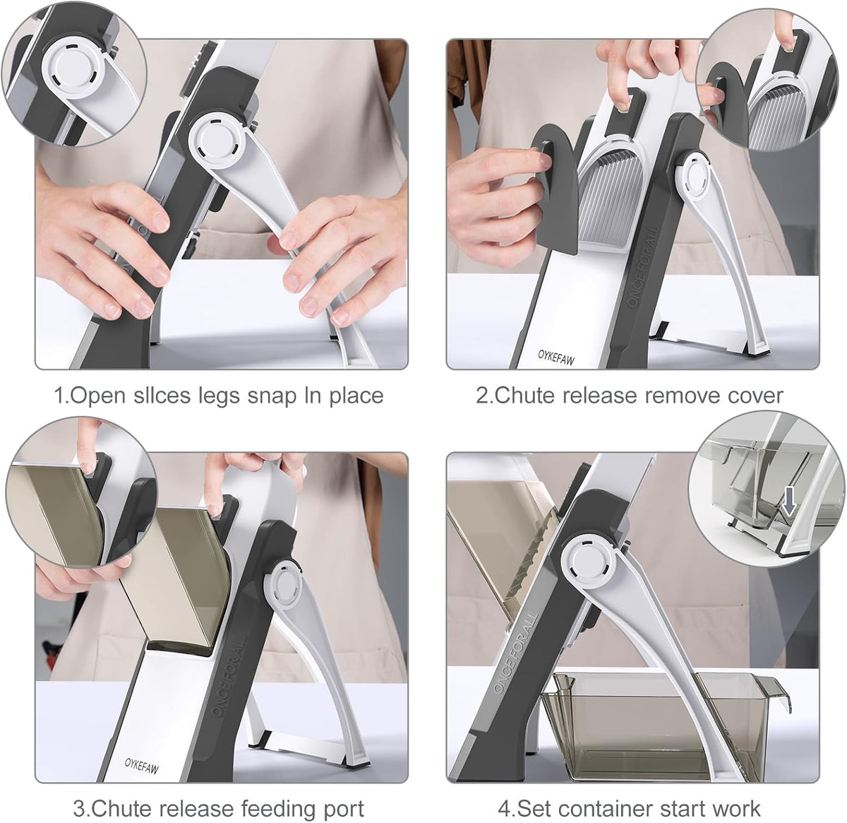 Belro mandoline slicer for kitchen, with adjustable blades and safety features, designed for precise slicing and julienne cuts.