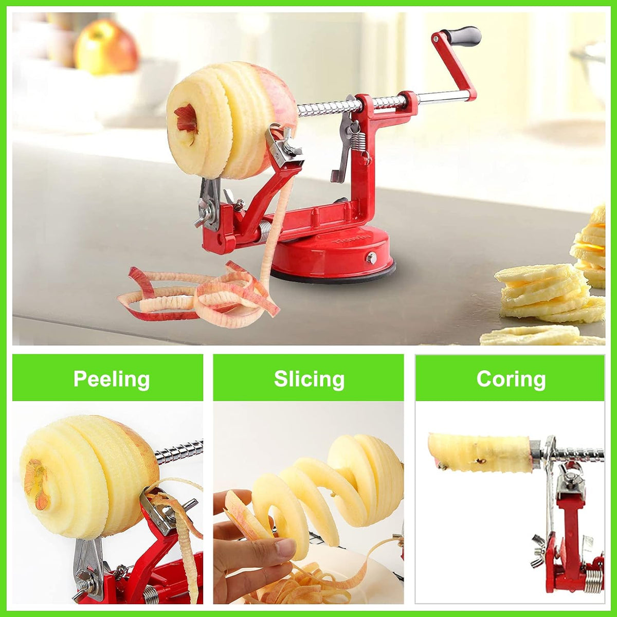 Belro Apple Skin Peeler with ergonomic handle for easy fruit peeling, ideal for kitchen and dining use.