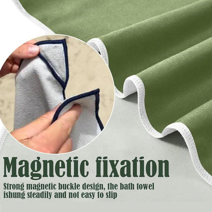 Belro magnetic quick-dry beach towel spread out on a sandy beach, showcasing its lightweight and fast-drying fabric for outdoor use.