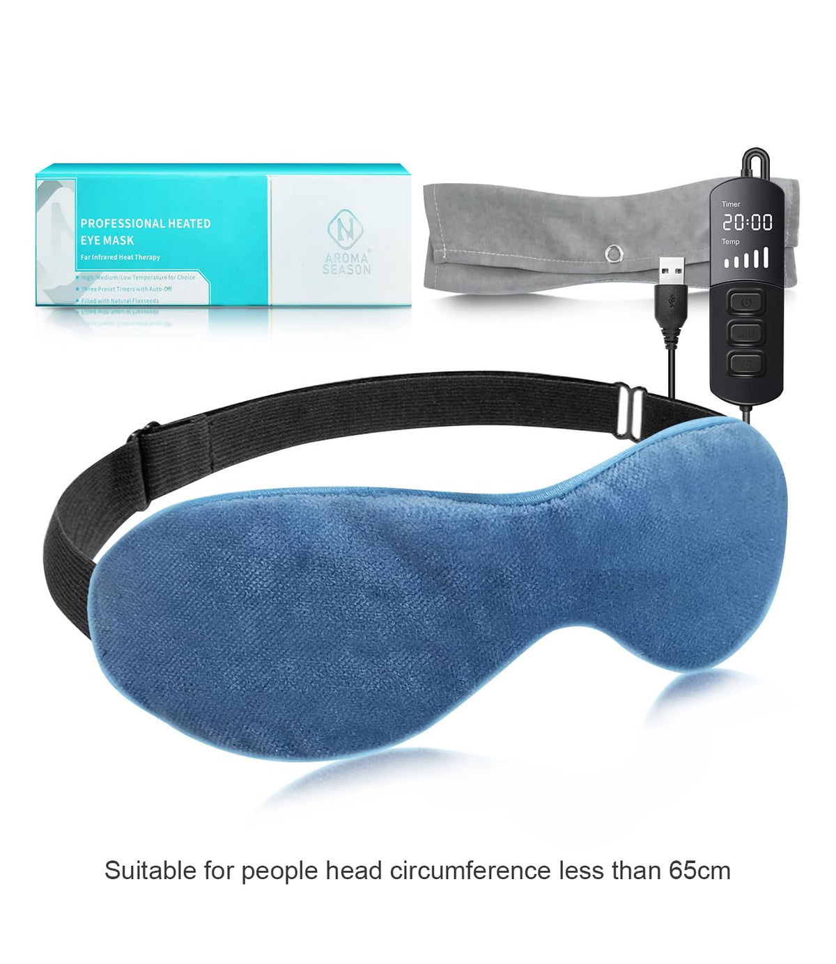 Belro Eye Heating Pad Mask for dry eyes, soft fabric cover with adjustable strap, designed to soothe and relax eye area.