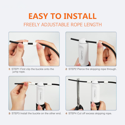 Belro speed skipping jump rope with calorie counter for men, featuring a durable design and digital calorie tracking.