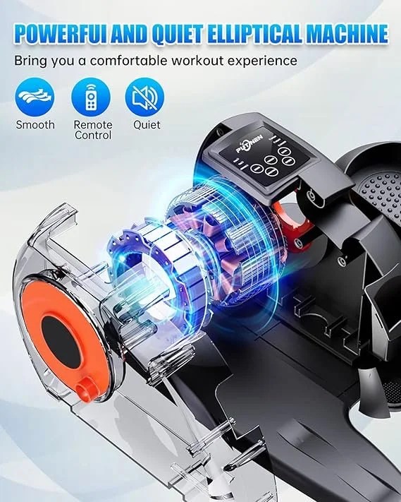 Casavibeo Putnen under desk elliptical machine with adjustable pedals, quiet electric pedal exerciser for seniors, portable and remote-controlled