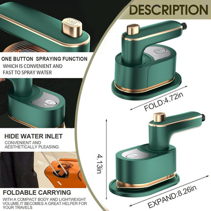 Belro Mini Travel Steam Iron for clothes, compact and portable for easy outdoor garment steaming and wrinkle removal.