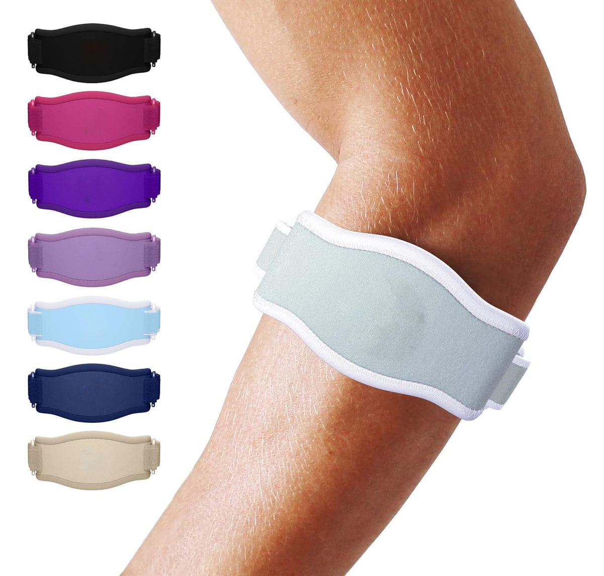 Belro tennis elbow brace accessory with adjustable straps designed to provide elbow support during sports activities.