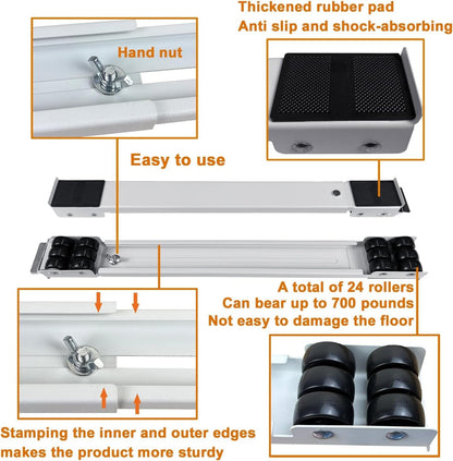 Heavy duty appliance rollers by Belro, sturdy tools for moving large appliances safely and easily.