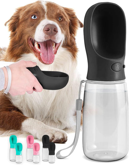 Belro 19 oz portable water bottle for dogs, featuring a spill-proof design and convenient water dispenser for pet hydration.