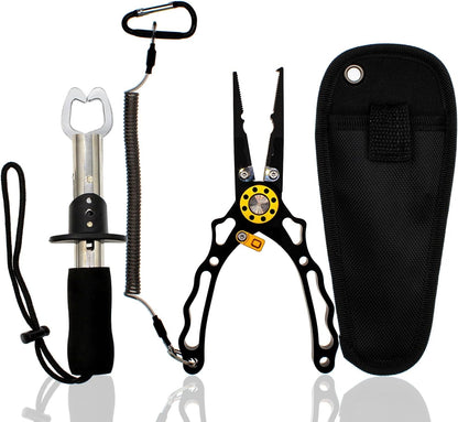 Belro Fish Lip Gripper Pliers for outdoor fishing, durable tool with ergonomic handle for secure fish handling.