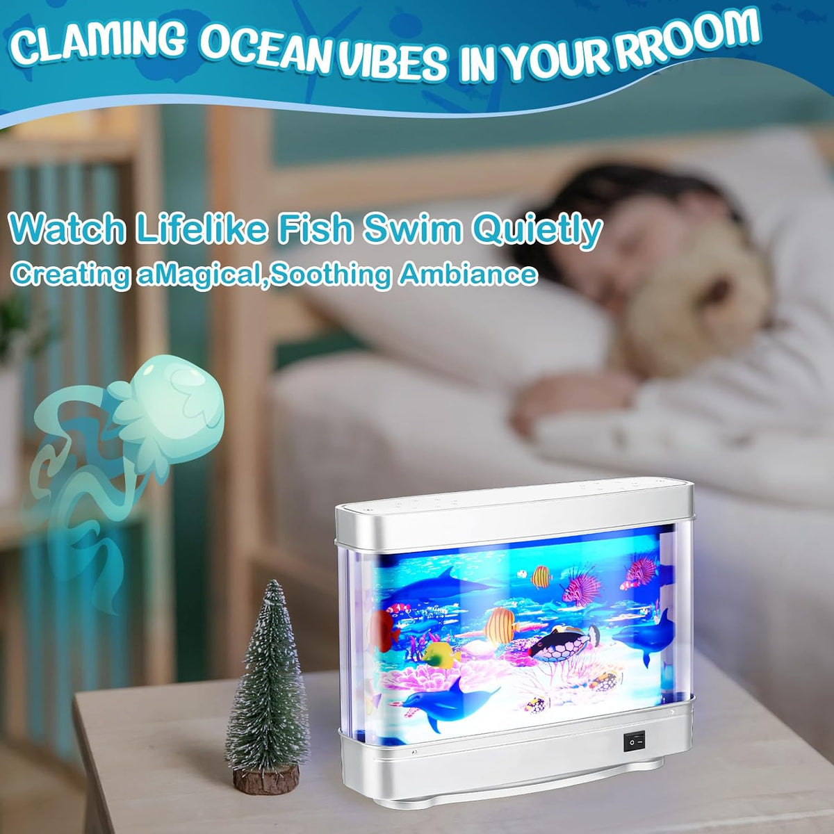 Belro Fake Fish Tank Aquarium for pets, with realistic aquatic decor and clear glass design for a decorative fish habitat.
