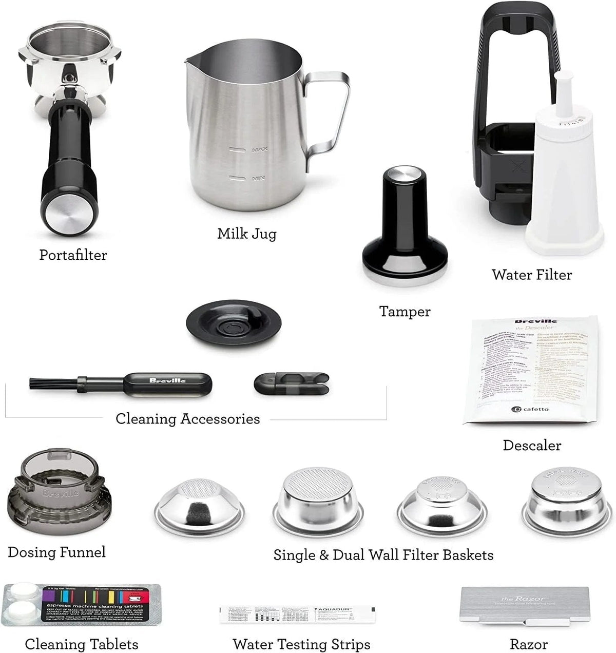 Casavibeo Breville Barista Touch espresso machine with stainless steel finish and touch screen control.