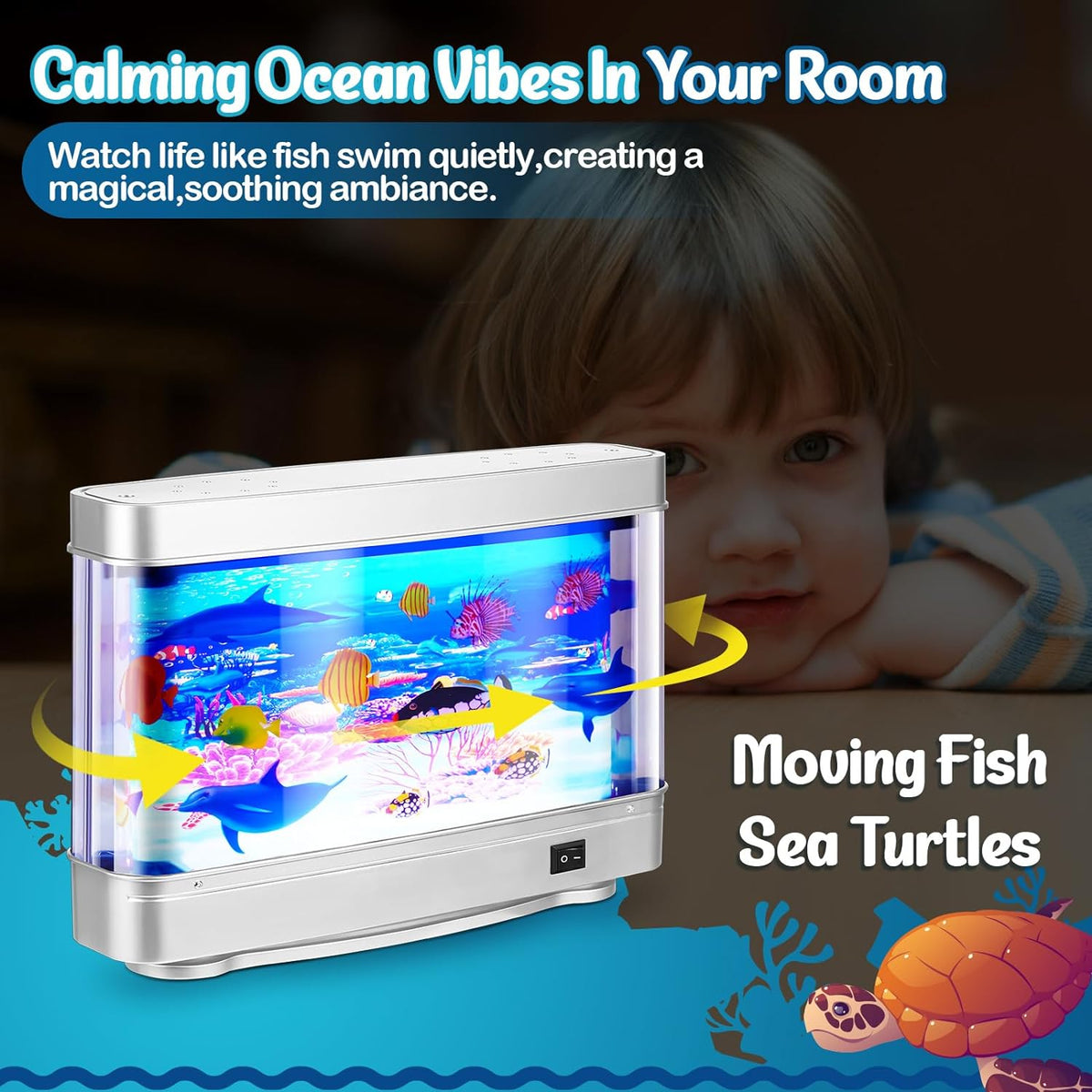 Belro fake fish tank aquarium for pet supplies, featuring clear glass and realistic aquatic decoration for a decorative fish display.