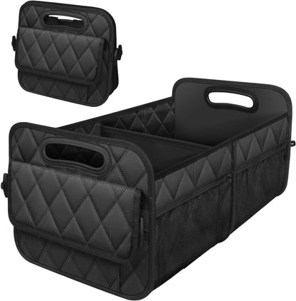 Belro car trunk storage organizer with multiple compartments for efficient vehicle organization and clutter reduction.