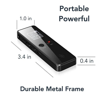 Belro professional digital voice recorder with built-in speaker, auto-saving files, compact electronic audio sound recorder.