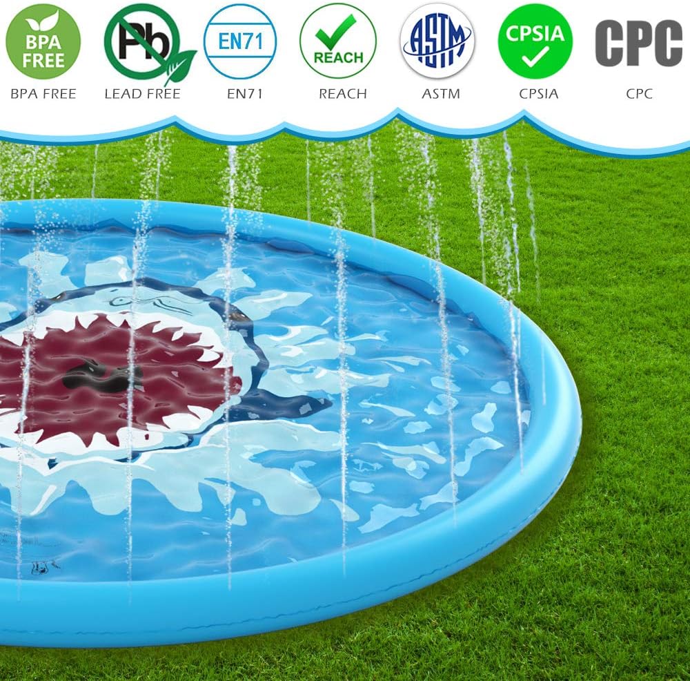 Belro Splash Pad sprinkler for kids, colorful outdoor water toy with multiple spray nozzles, perfect for summer play and outdoor fun.