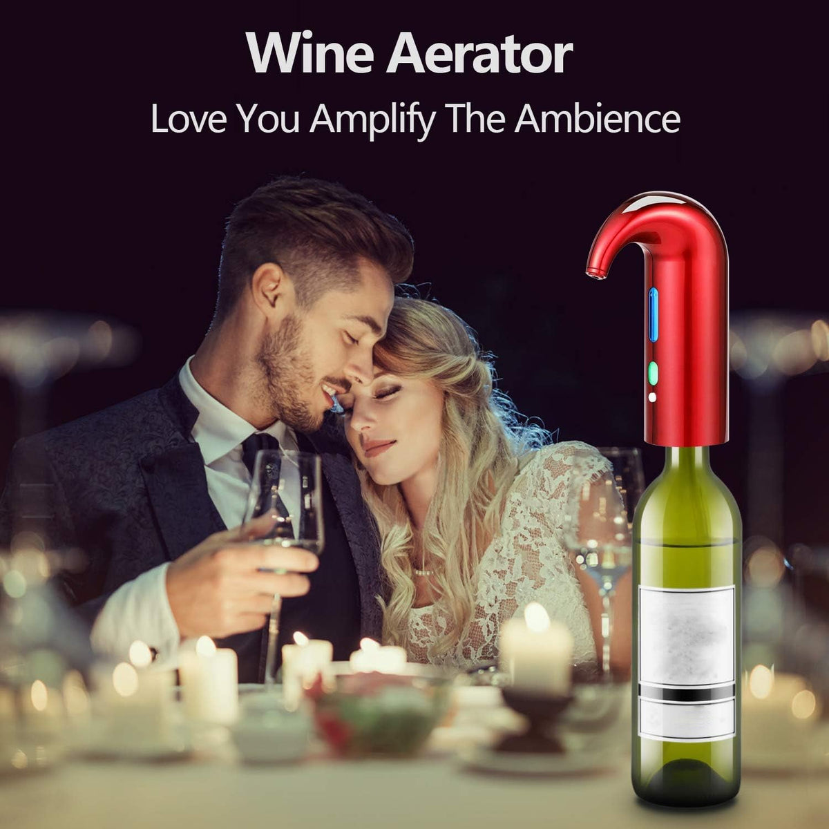 Belro electric wine aerator pourer dispenser with sleek design, enhancing wine flavor and easy pouring for home dining.