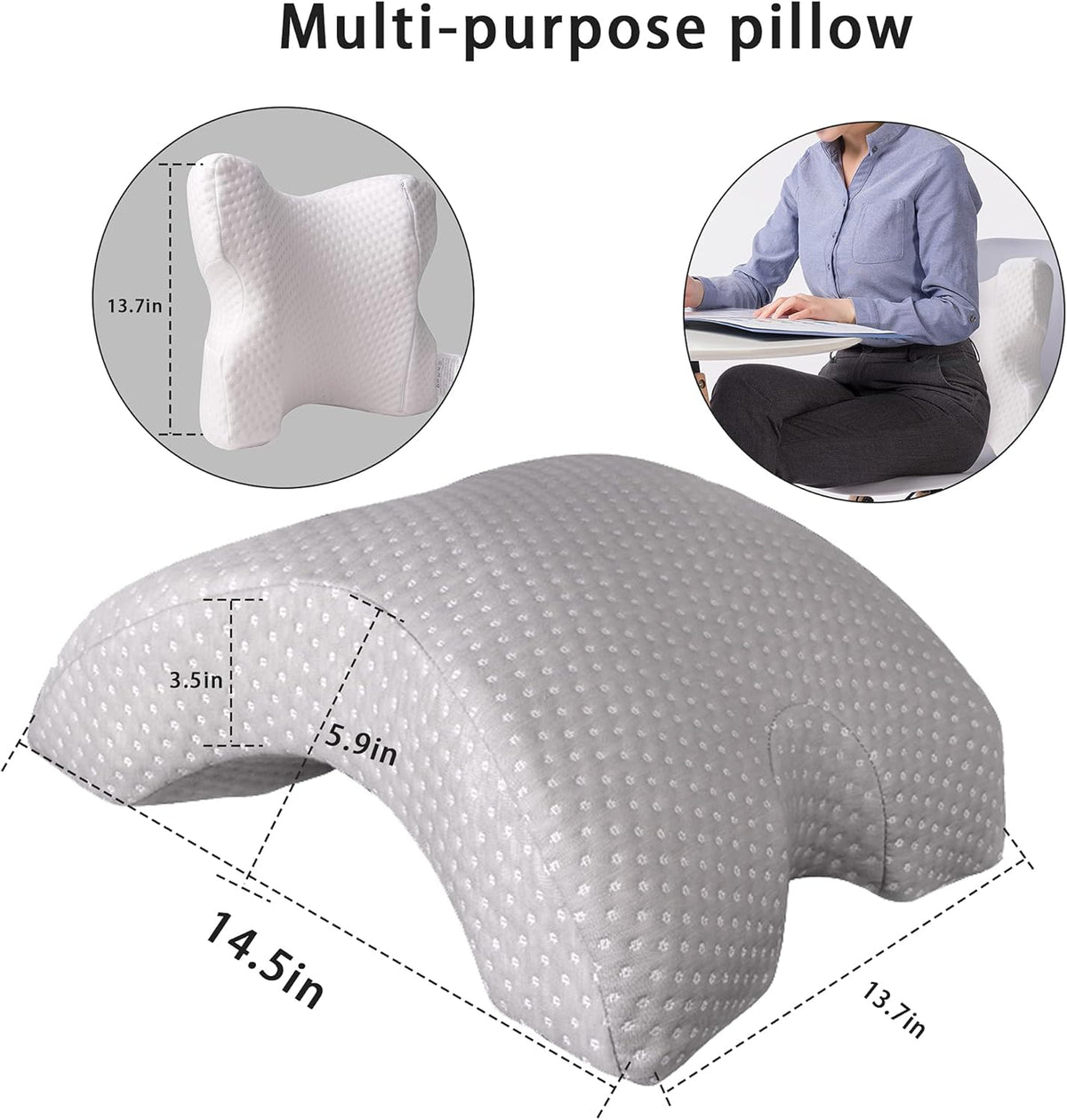 Belro arm pillow in soft fabric, designed for comfort and support during sleep or relaxation, ideal for health and beauty use.