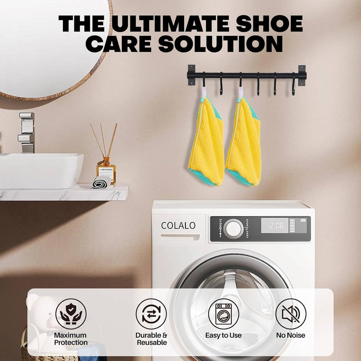 Belro sneaker cleaner for footwear, showing a cleaning brush and cleaning solution in a spray bottle.