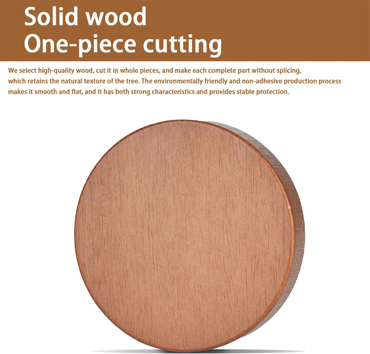 Belro wooden trivets for hot dishes, round and natural wood finish, ideal for protecting kitchen surfaces during meals
