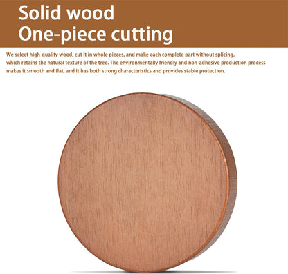 Belro wooden trivets for hot dishes, round and natural wood finish, ideal for protecting kitchen surfaces during meals