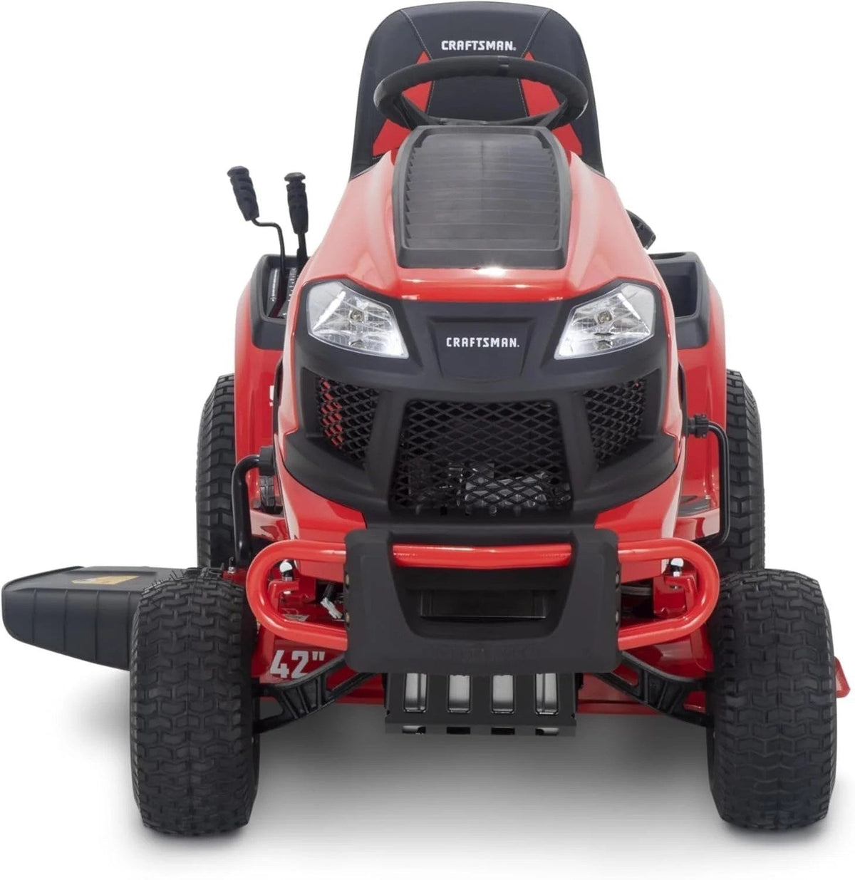Casavibeo Craftsman T2200K 42-inch 20 HP hydrostatic riding mower with large cutting deck and powerful engine.