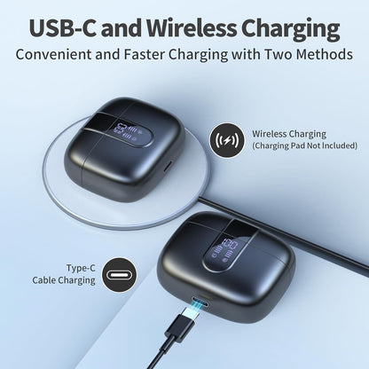 Belro true wireless earbuds with charging case, compact and sleek, designed for high-quality audio and wireless convenience.