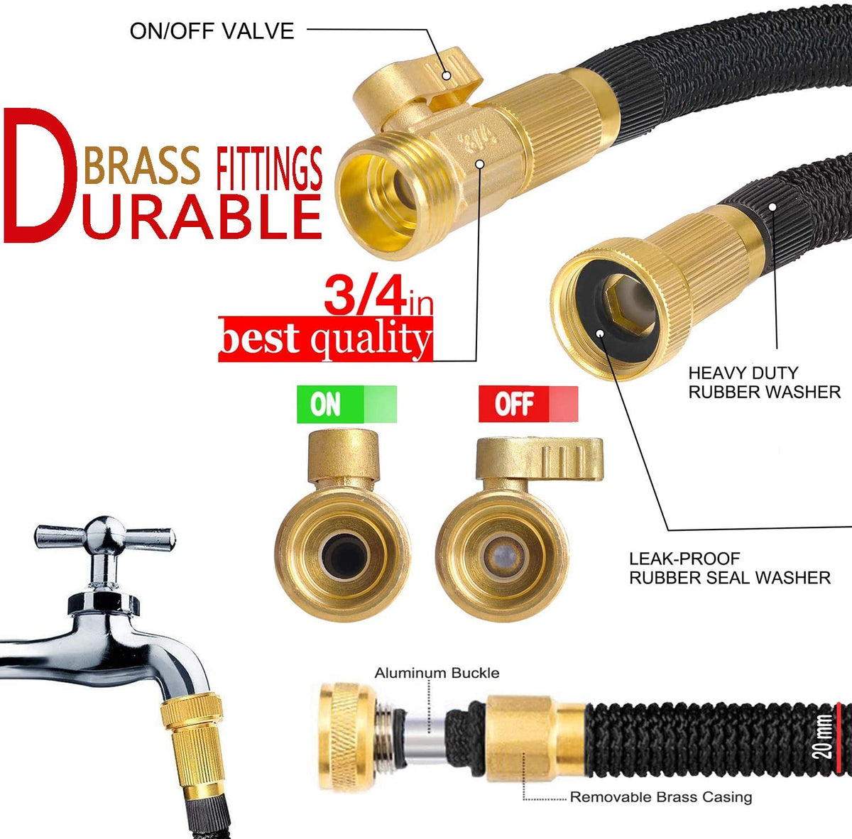 Belro expandable garden hose in green, flexible and lightweight, ideal for outdoor watering and gardening tasks.