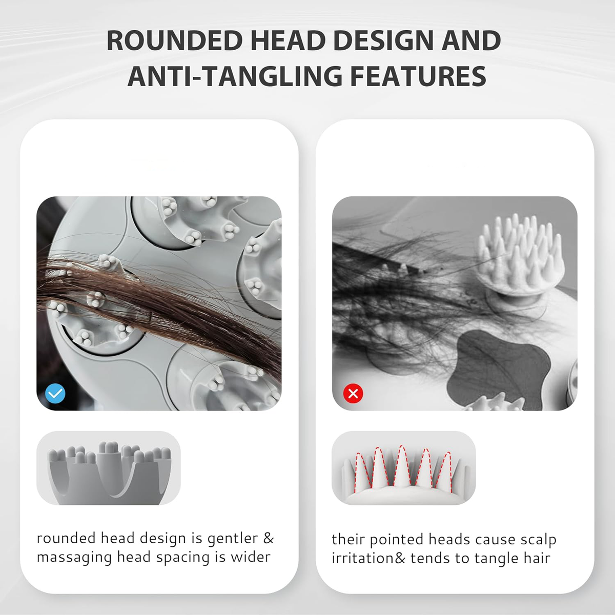 Belro scalp massager with ergonomic design and multiple massage nodes for relaxing head and scalp relief.