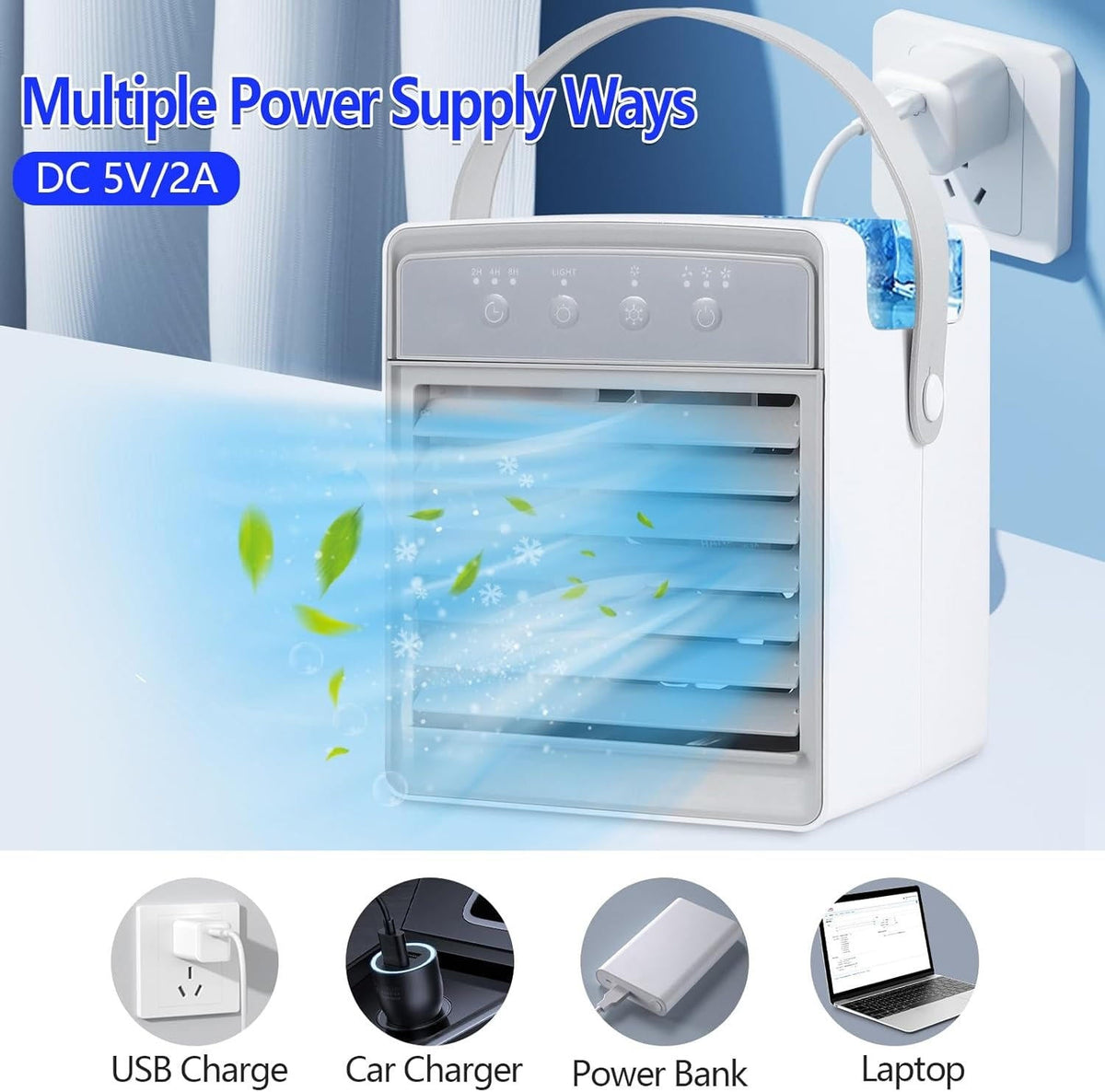 Belro small portable high-capacity AC unit for outdoor home and garden cooling, compact design with vent and control panel visible