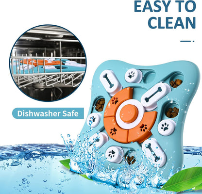 Belro dog puzzle toy made of durable plastic, designed to challenge and entertain pets with interactive hiding compartments.