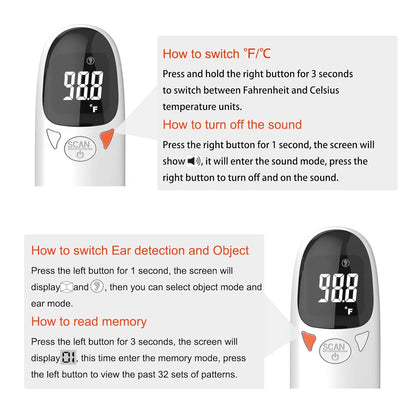 Belro pet thermometer, electronic device for measuring pet temperature, with digital display and compact design.