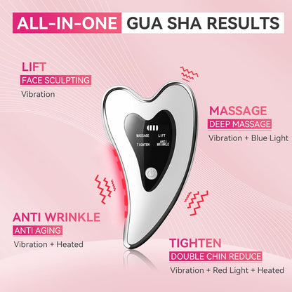 Belro Gua Sha massager tool, personal care electronic device with smooth stone surface for facial massage and skin relaxation.