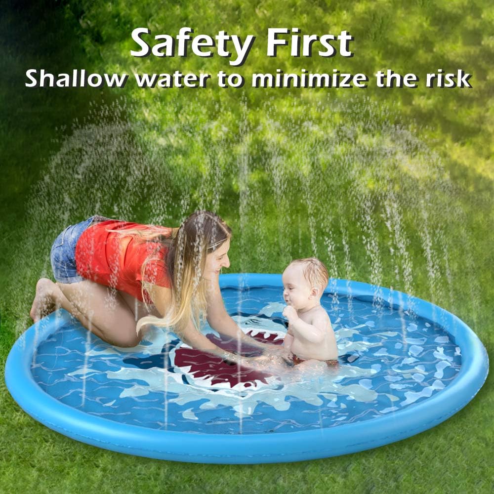 Belro Splash Pad Sprinkler for Kids with colorful, water-spraying design, perfect for outdoor summer fun and cooling.