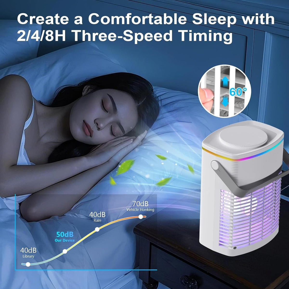 Belro portable mini cooling air conditioner for home and outdoor use, compact design with vents and control panel visible.