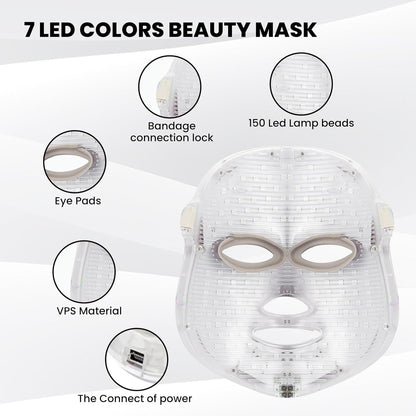 Belro red light mask for health and beauty, showing the sleek, adjustable mask with LED light panels on a white background.