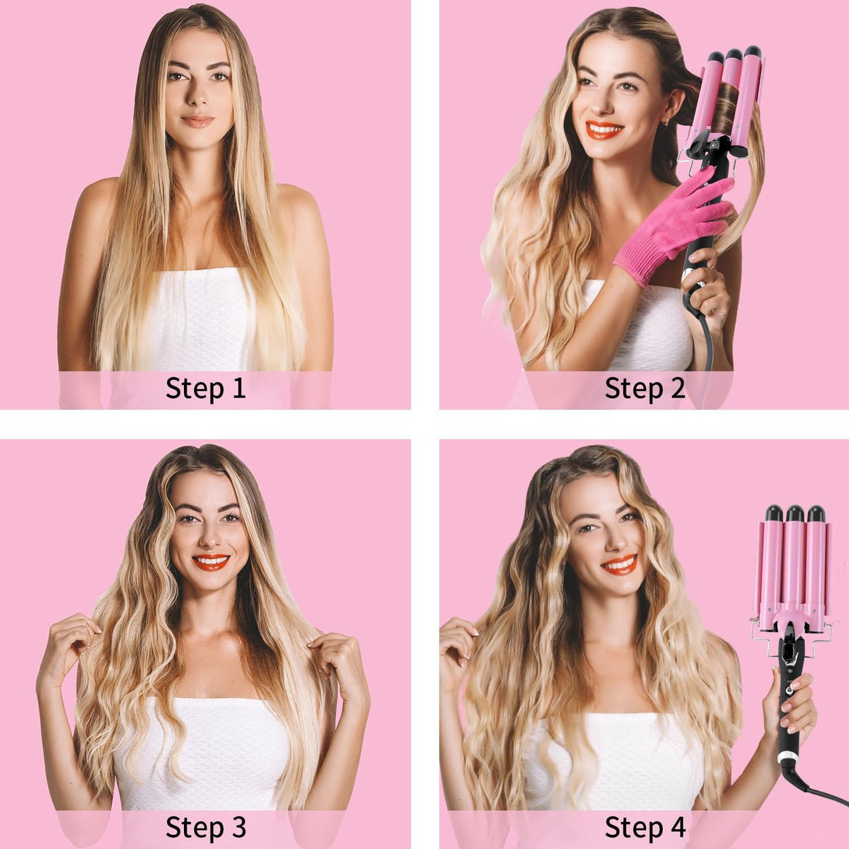 Belro curling iron hair waver with ceramic barrel for creating waves and curls in hair, suitable for various hair types.
