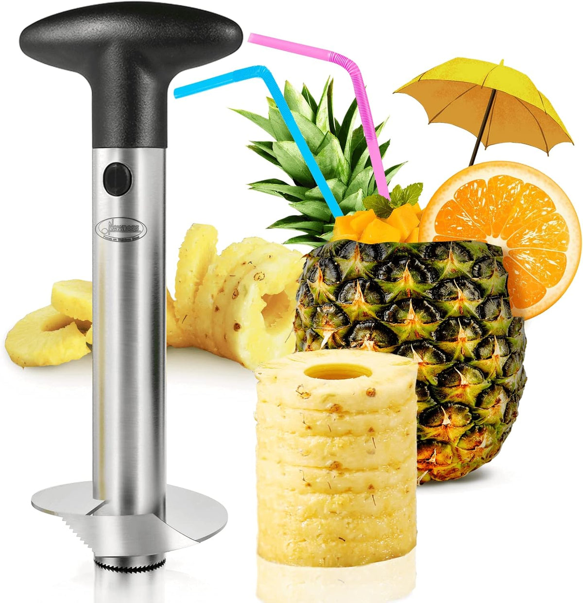 Belro pineapple corer for easy peeling and core removal, featuring a stainless steel blade and ergonomic handle for kitchen use.