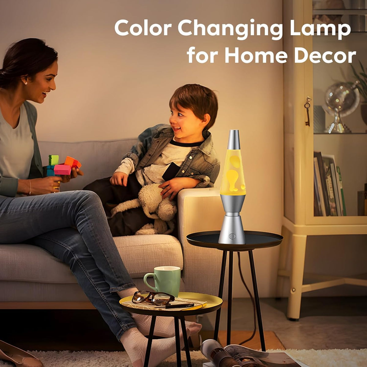 Belro lava lamp with flowing wax and colorful liquid in a glass container, ideal as a decorative night light for relaxing ambiance.