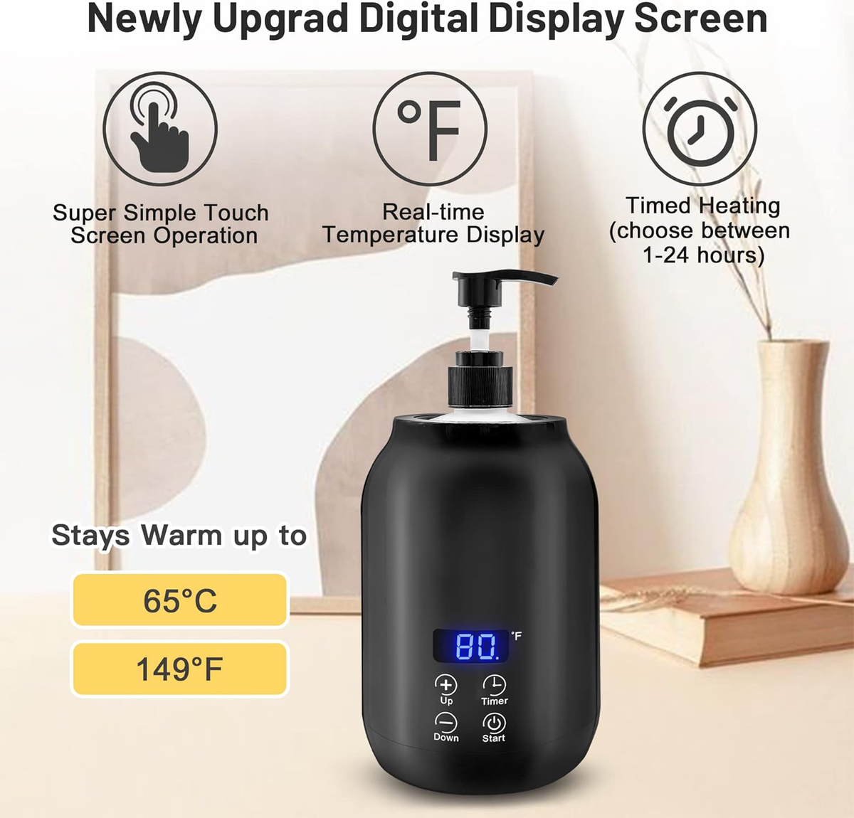 Belro massage oil warmer for health and beauty, featuring a sleek design for warming massage oils efficiently and safely.