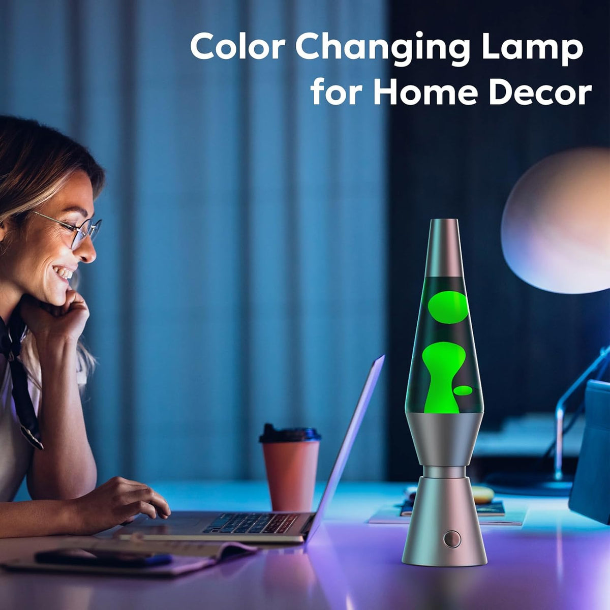 Belro lava lamp with flowing colored wax inside a clear glass globe, perfect for ambient lighting and night decoration.