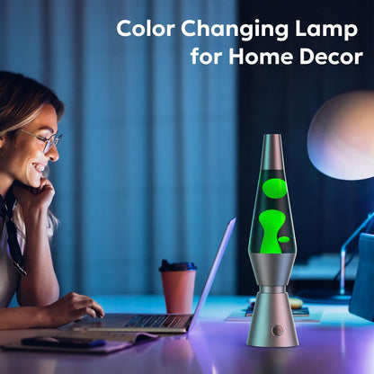 Belro lava lamp with flowing colored wax inside a clear glass globe, perfect for ambient lighting and night decoration.