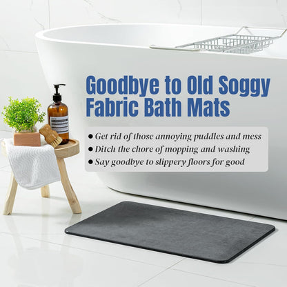 Belro stone bath mat with textured surface, designed for bathroom decor and comfort underfoot.