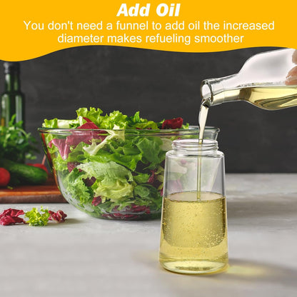 Two Belro oil dispenser and sprayer bottles in a 2-pack, designed for cooking and kitchen use, with clear liquid contents visible.